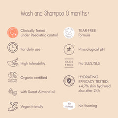 Dadaumpa Wash and Shampoo 0 mois+ Organic Certified (12.84 Fluid Ounce)