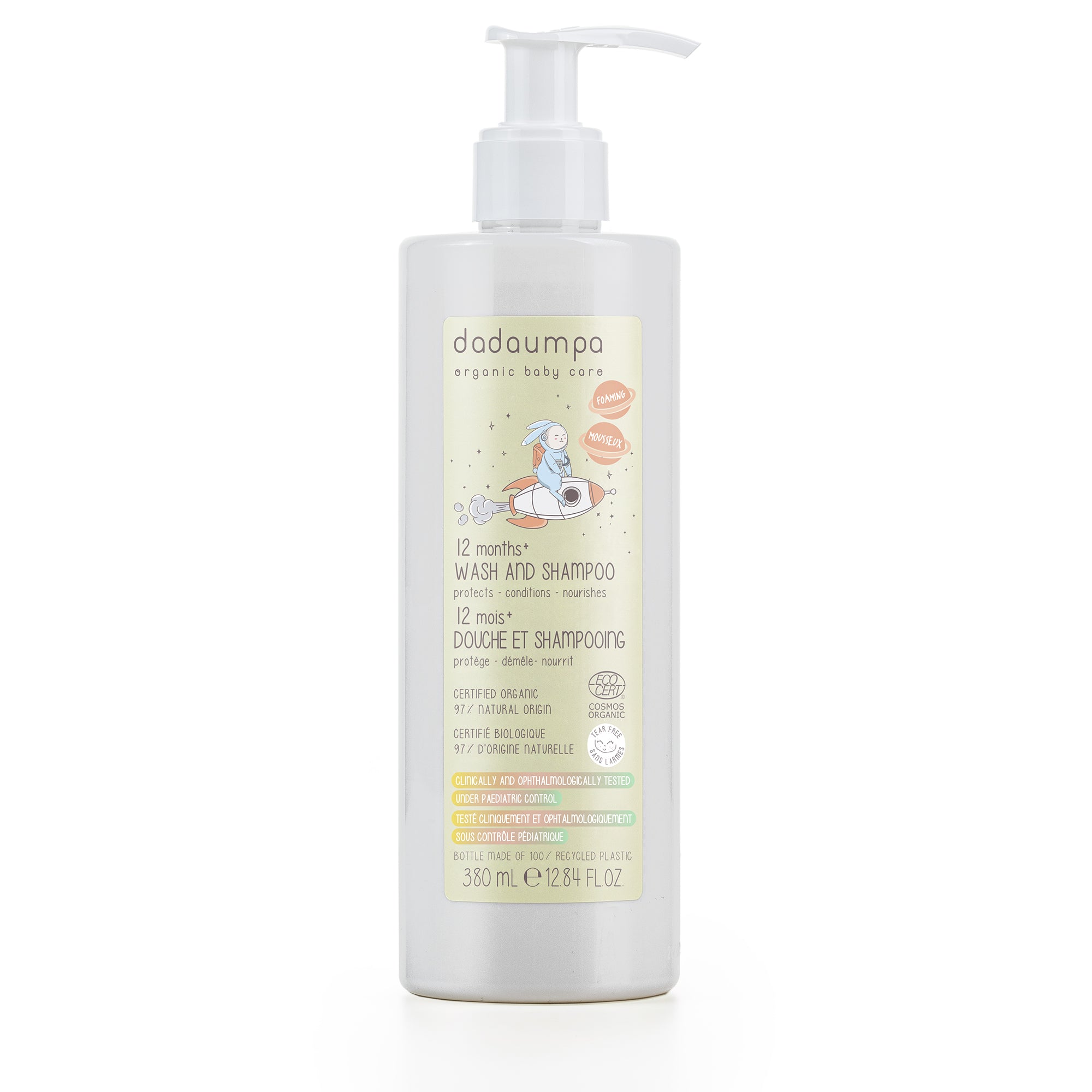 Dadaumpa organic certified 12 months+ wash and shampoo (12.84 fl.oz us)