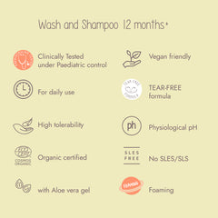 Dadaumpa Wash and Shampoo 12months+ Organic Certified (3.38 Fluid Ounce)